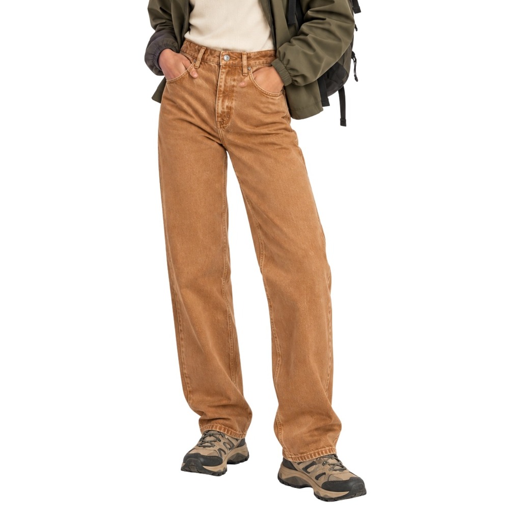 Ksubi Jeans Womens Size 26 Brown Sugar Playback Barrell Tapered Denim Grunge NWT
